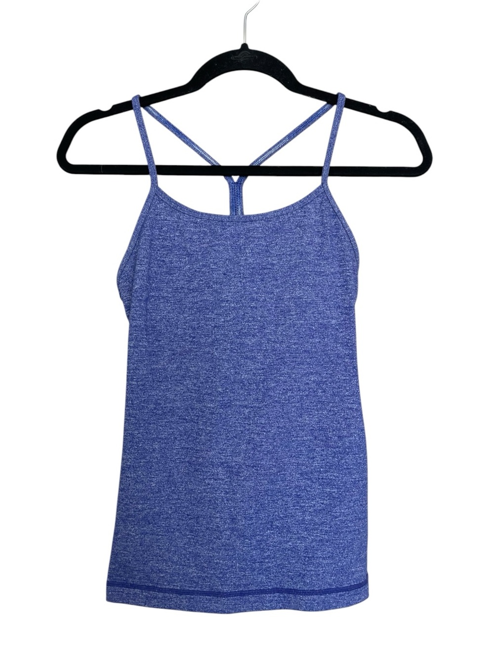 lululemon athletica Blue Heathered Power Y Tank